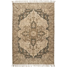tapis classique style oriental marron bleu coton ib laursen 120 x 180