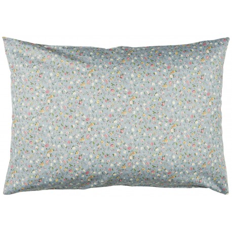 housse coussin coton rectangulaire bleu ciel petites fleurs ib laursen