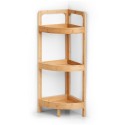 etagere d angle rangement salle de bains bois bambou naturel zeller