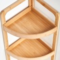 etagere d angle rangement salle de bains bois bambou naturel zeller