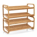 etagere rangement chaussures empilable bois bambou zeller