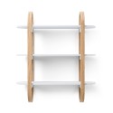 umbra etagere murale design blanche bois clair plie arrondi