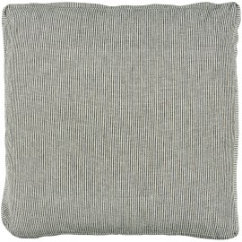 ib laursen housse pour galette de chaise coton fines rayures noir