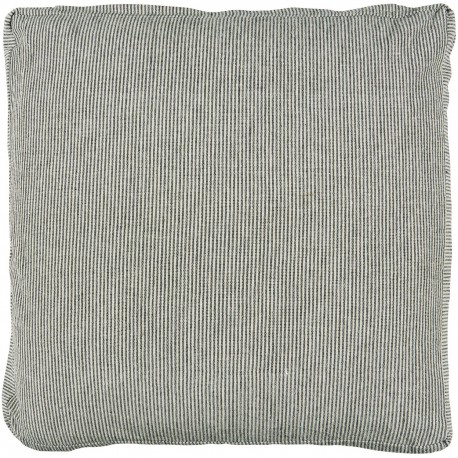 ib laursen housse pour galette de chaise coton fines rayures noir