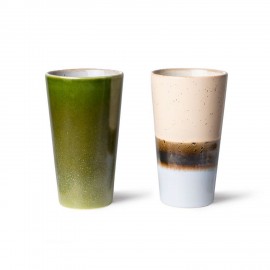 hk living gobelets a cafe hauts ceramique set de 2 alpha