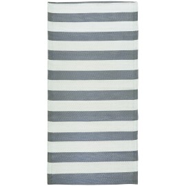 ib laursen tapis long plastique recycle larges rayures gris bord de mer