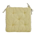 galette coussin de chaise double face imprime jaune fleuri madam stoltz