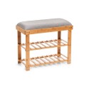 Petit banc étagère à chaussures bois de bambou Zeller