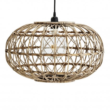 madam stoltz suspension ovale naturelle rotin tresse 18Y1119-E