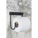 porte papier wc mural vintage campagne metal noir bois ib laursen