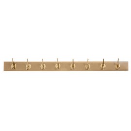 nordal portemanteau mural retro bois beige 8 pateres or 4085