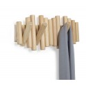 Portemanteau mural bois pin naturel Umbra Picket Rail