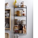 bloomingville juan etagere murale 4 tablettes metal noir