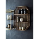 madam stoltz etagere murale bois bambou rotin naturel 18Y1105