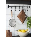 Barre murale 6 crochets rangement cuisine métal IB Laursen