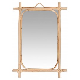petit miroir mural rectangulaire cadre en bambou ib laursen