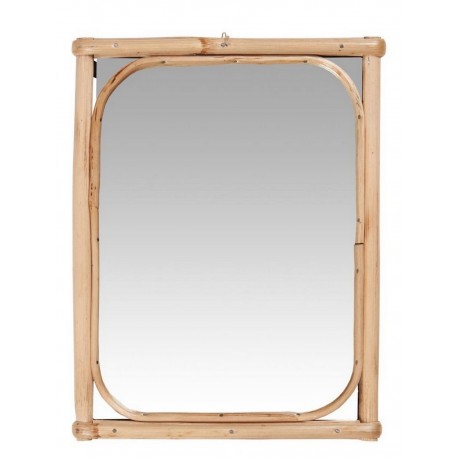 petit miroir mural cadre bambou rustique naturel ib laursen