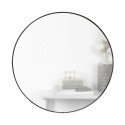 umbra hubba tres grand miroir mural rond metal noir 1012715-378