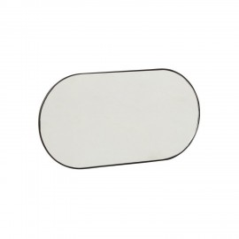 Petit miroir mural ovale 5 patères métal Hübsch