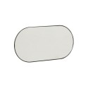 Petit miroir mural ovale 5 patères métal Hübsch