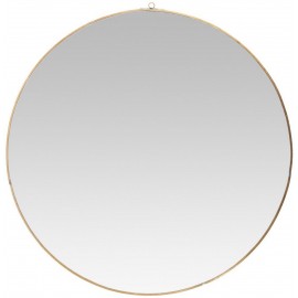 Miroir rond cadre laiton fin vintage IB Laursen 59 cm