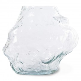 hk living vase verre transparent deforme organique cloud low