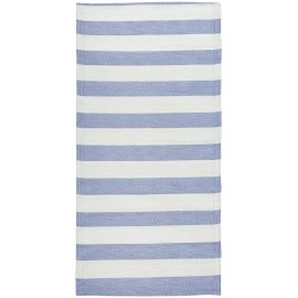 ib laursen tapis long plastique recycle raye bleu clair blanc