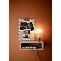 Lampe murale ampoule étagère bois Madam Stoltz