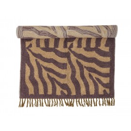 bloomingville tapis coton colore mauve violet orange motif zebre izza