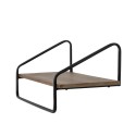 bloomingville etagere murale cuisine avec barre de suspension metal noir