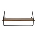 bloomingville etagere murale cuisine avec barre de suspension metal noir