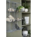 ib laursen etagere murale metal grillage gris vintage 3 paniers