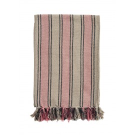 madam stoltz plaid coton recycle rayures rose corail beige gris taupe