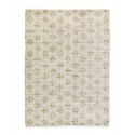 madam stoltz tapis jonc de mer coton blanc nature motif 120 x 180 cm
