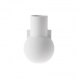 Vase design épuré blanc mat argile HK Living
