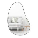 umbra miroir mural forme design organique cadre metal argent pebble