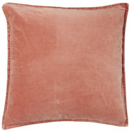 ib laursen housse de coussin velours carree 50 x 50 cm rose 6230-64
