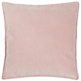 ib laursen housse de coussin carree velours rose pastel 50 x 50 cm