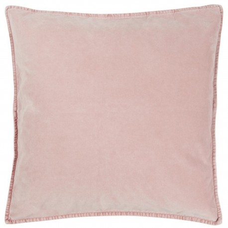 ib laursen housse de coussin carree velours rose pastel 50 x 50 cm