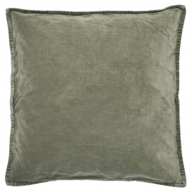 Housse de coussin carré velours vert olive IB Laursen 50 x 50 cm