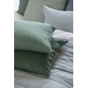 ib laursen housse de coussin carree velours vert 50 x 50 cm