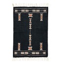 house doctor mila petit tapis descente de lit noir 60 x 90 cm
