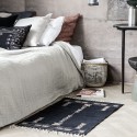 house doctor mila petit tapis descente de lit noir 60 x 90 cm