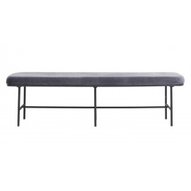 house doctor comma banc design metal noir velours gris Bf0402