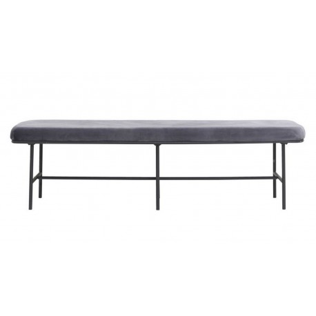 house doctor comma banc design metal noir velours gris Bf0402