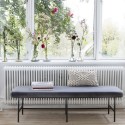 house doctor comma banc design metal noir velours gris Bf0402