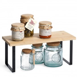 petite etagere rangement plan de travail cuisine bois zeller
