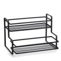 petite etagere rangement epices plan de travail metal noir zeller