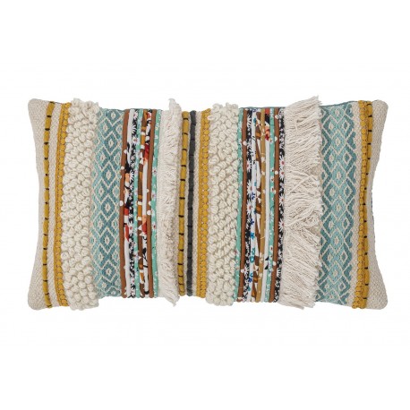 bloomingvillecoussinfrangesrayuresturquoisejaunetissage ethnique