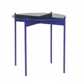 hubschtablebassebleuedesignrondemetalplateauverre